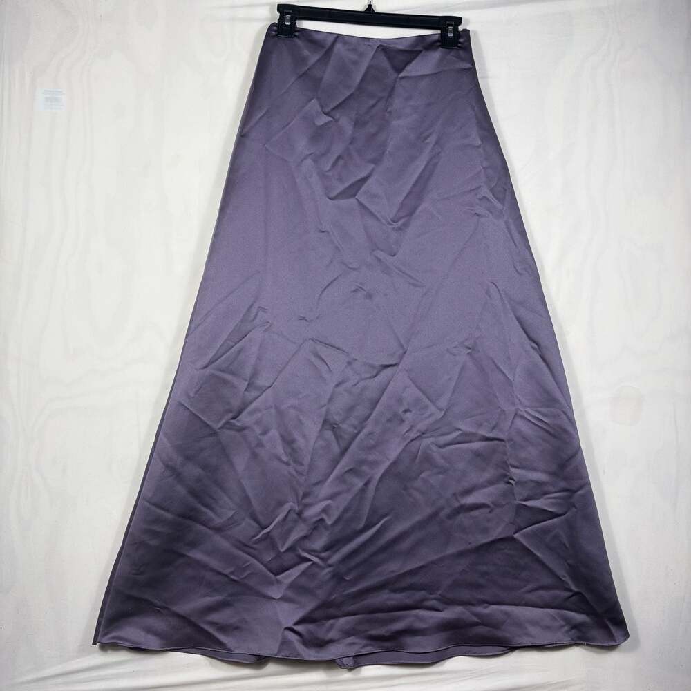 Alexia Designs Style 200 Purple Satin Formal Long Skirt Size 6
